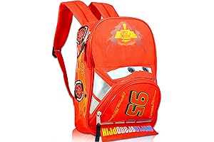 Disney Boys mcqueen Backpack with Lightning Car Design