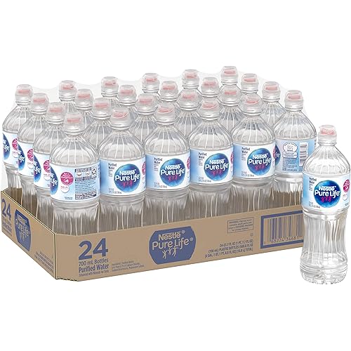Pure Life, Purified Water, 23.7 Fl Oz, Plastic Sport Cap Bottled Water, 24 Pack