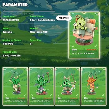Amazon.com: CinamixBrax Koroks Building Set, 5 Characters Building
