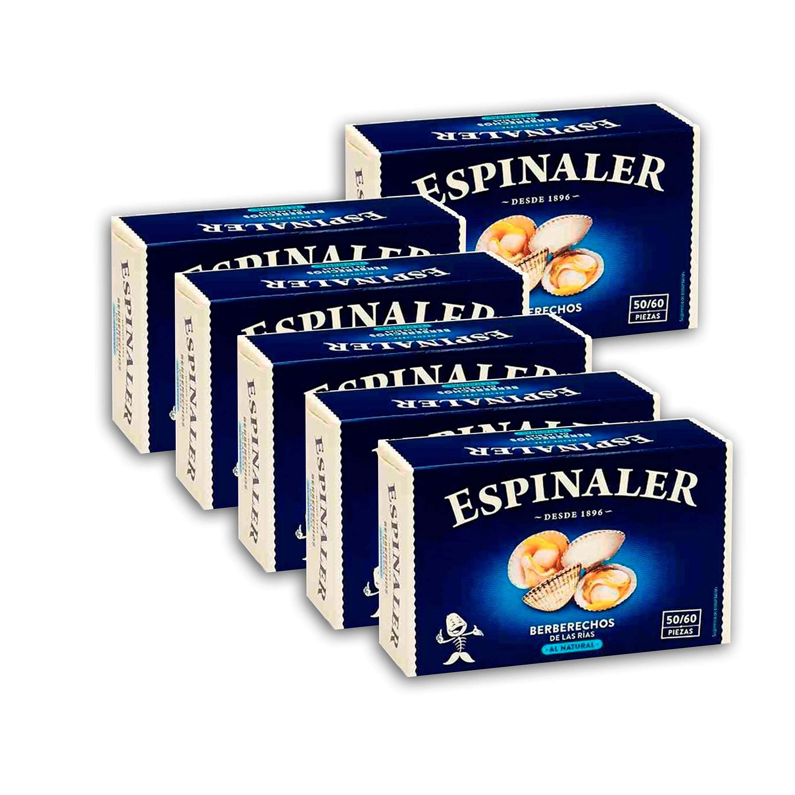 PACK CONSERVAS X6 BERBERECHOS ESPINALER 55-65p