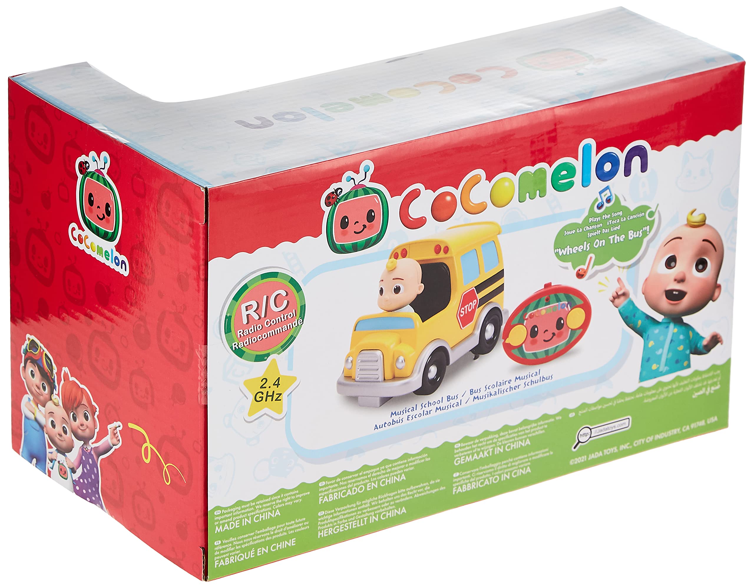Jada Toys Cocomelón - Autobús con Radio Control y música, 18 cm, Multicolor (253254003)