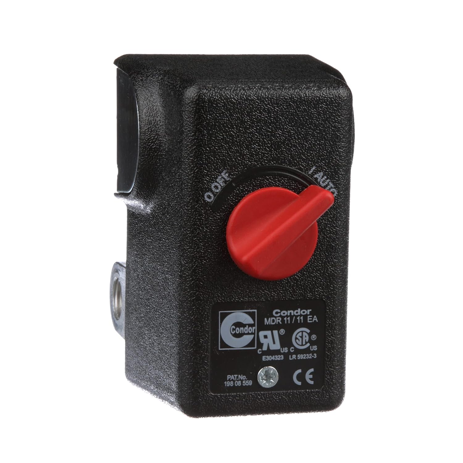 Condor Campbell Hausfeld Air Compressor Pressure Switch 120-155 PSI, Pressure Push Button, Automatic, Black