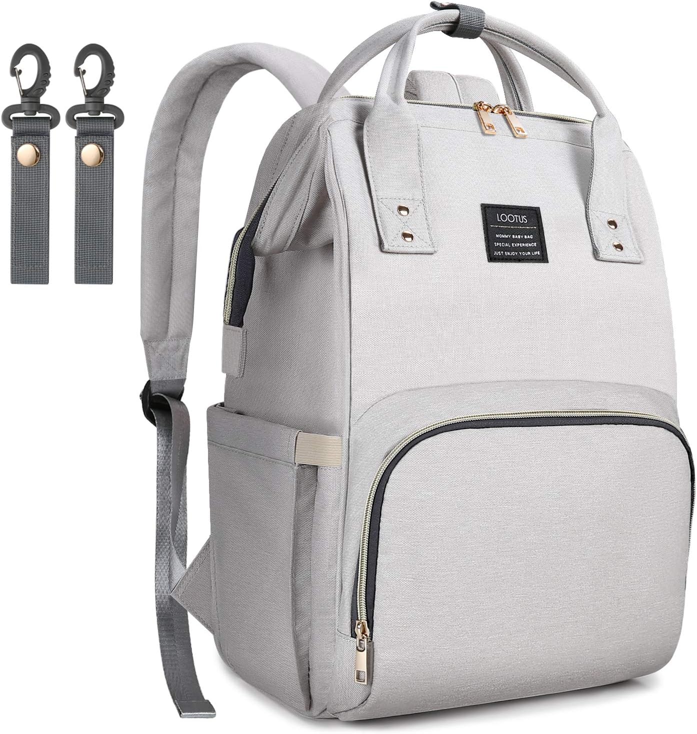 LOOTUS Diaper Bag (Light Gray)