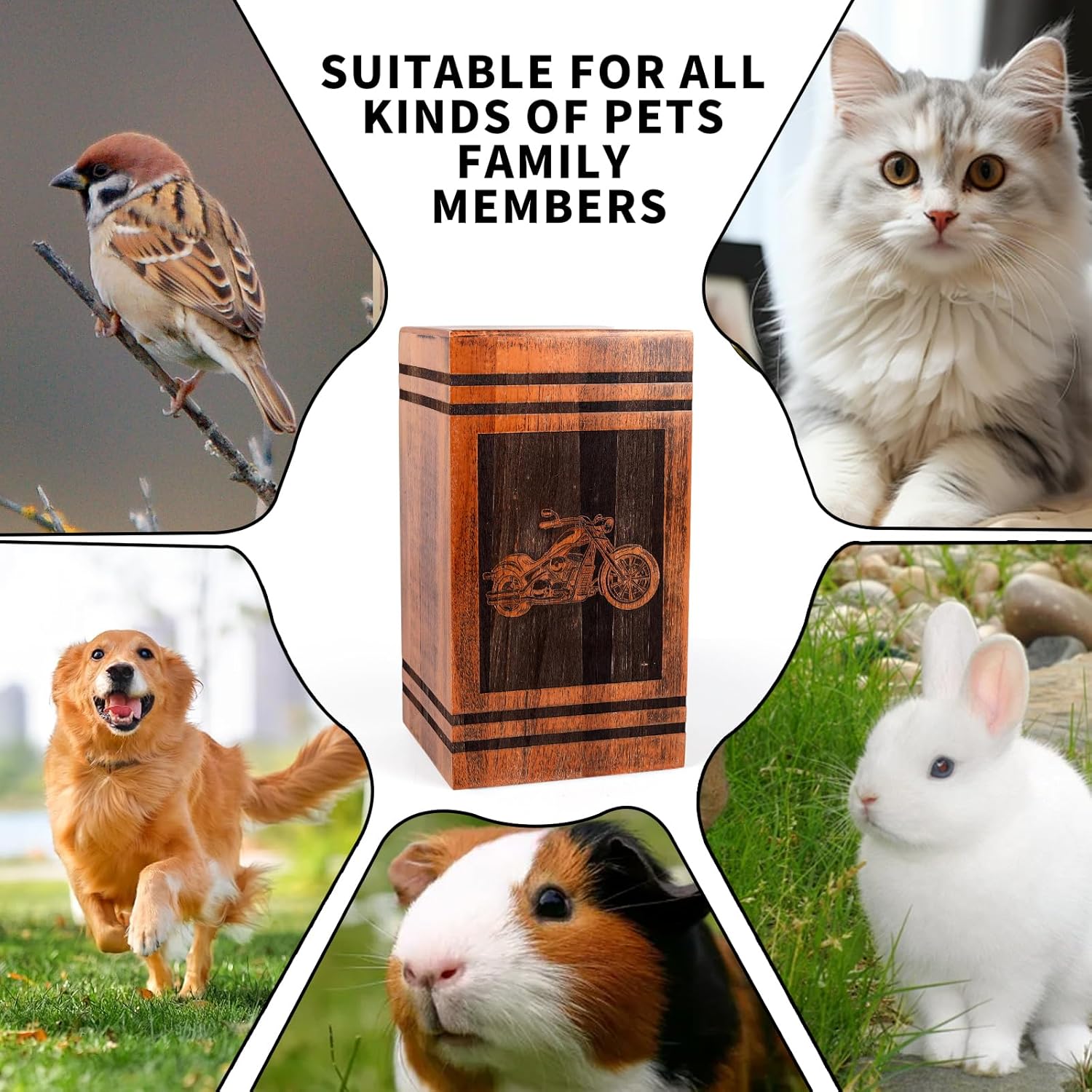 Extra Large Urns for Human Ashes Adult Man Male, Cremation Urns for Human Ashes, Wooden Urn for Ashes Adult Male Motorcycle Urn for Dad, 300LBS - Image 7