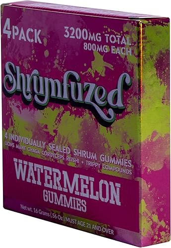 Miniatura 3 de Proprietary Nootropic Gummy 3200mg - Lion's Mane, Reishi, Chaga, and Cordycep Nootropic Tripee Mushroom Blend (4, Watermelon)
