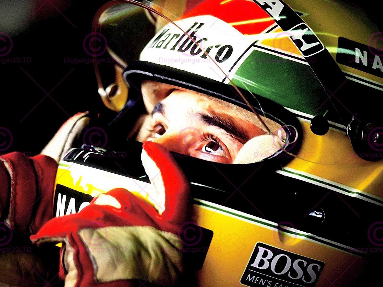 Amazon.co.jp: Sport Ayrton Senna Helmet Racing Car Driver lv11152