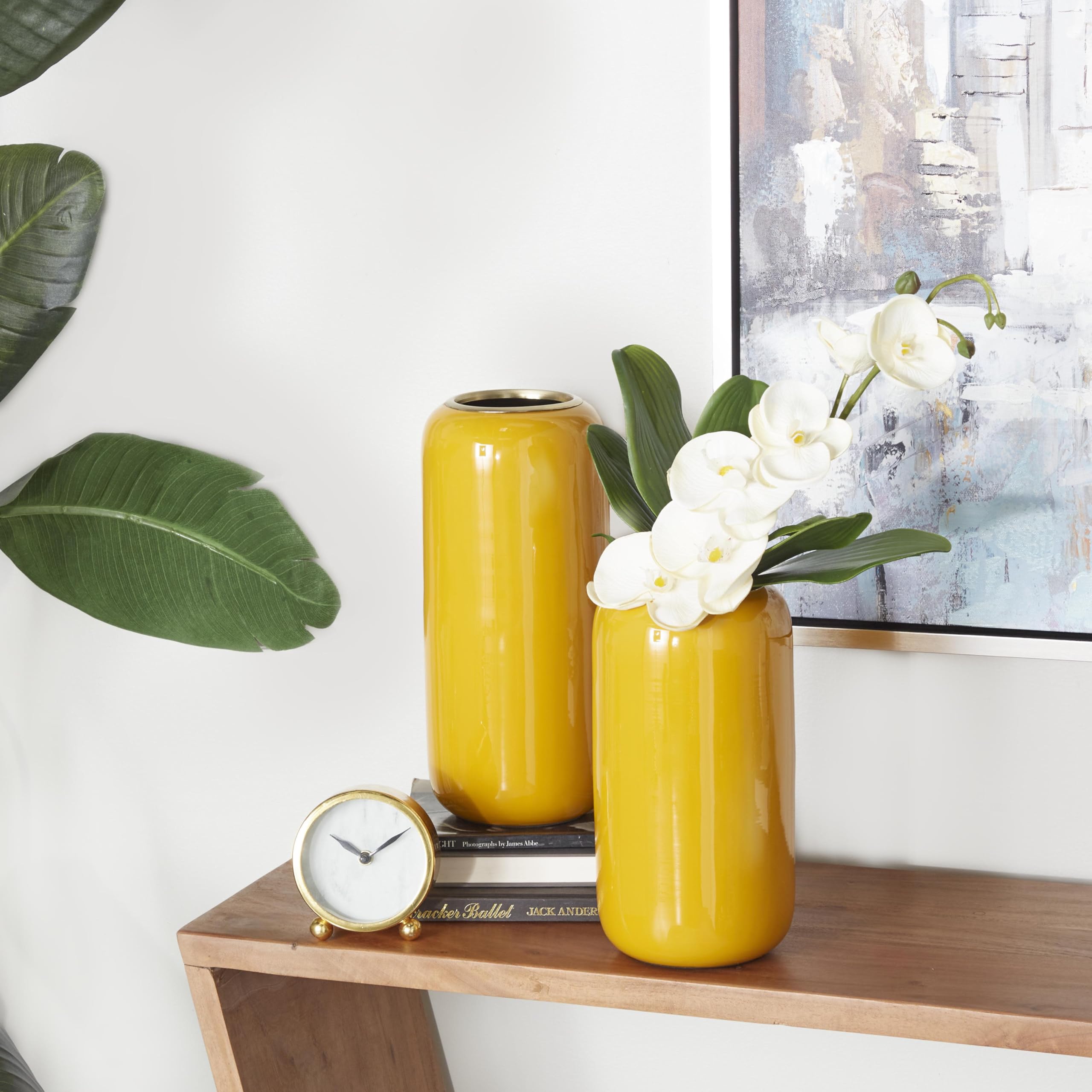 Amazon.co.jp: Deco 79 モダンメタル花瓶理想的な棚、テーブル装飾