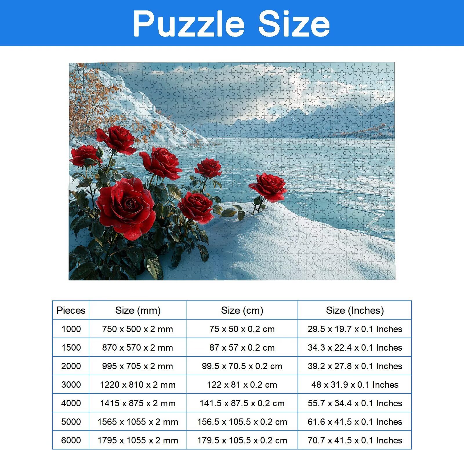 Puzzle 3000 Pezzi Paesaggio, Puzzle Fiore 3000 Pezzi Arte per Adulti e Bambini, Misura: 122x81 cm, Puzzles Legno per Adulti con Squisita Scatola di Imballaggio, Idea Regalo Donna, Regalo Uomo, -9131