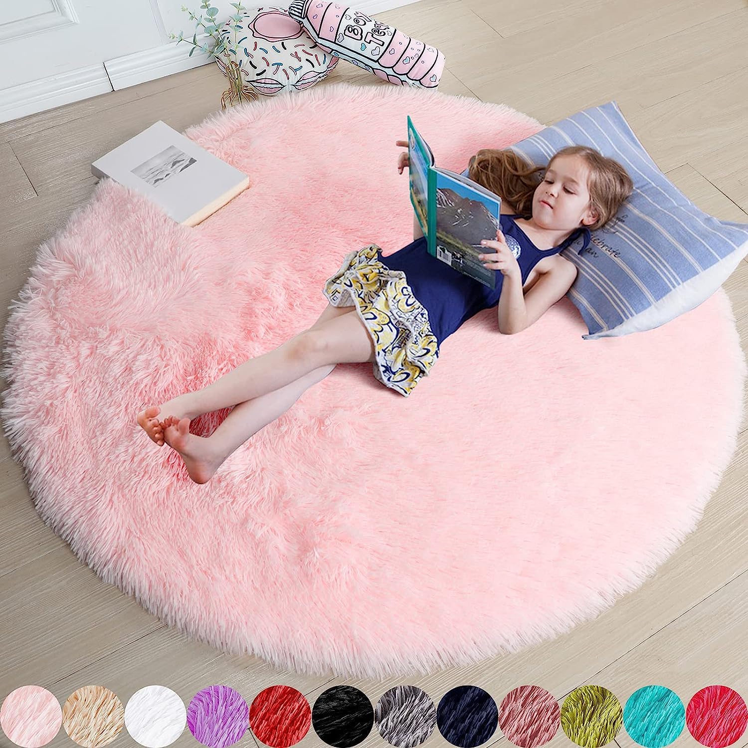 Naze Morder Soft Silky Polyster Micro Fiber1 cm Soft File Round Doormat for Hall, Bedroom, Dinning Room ETC.Size 2x2 feetBaby Pink Color (B0CY4SSDQ4) Amazon Price History, Amazon Price Tracker