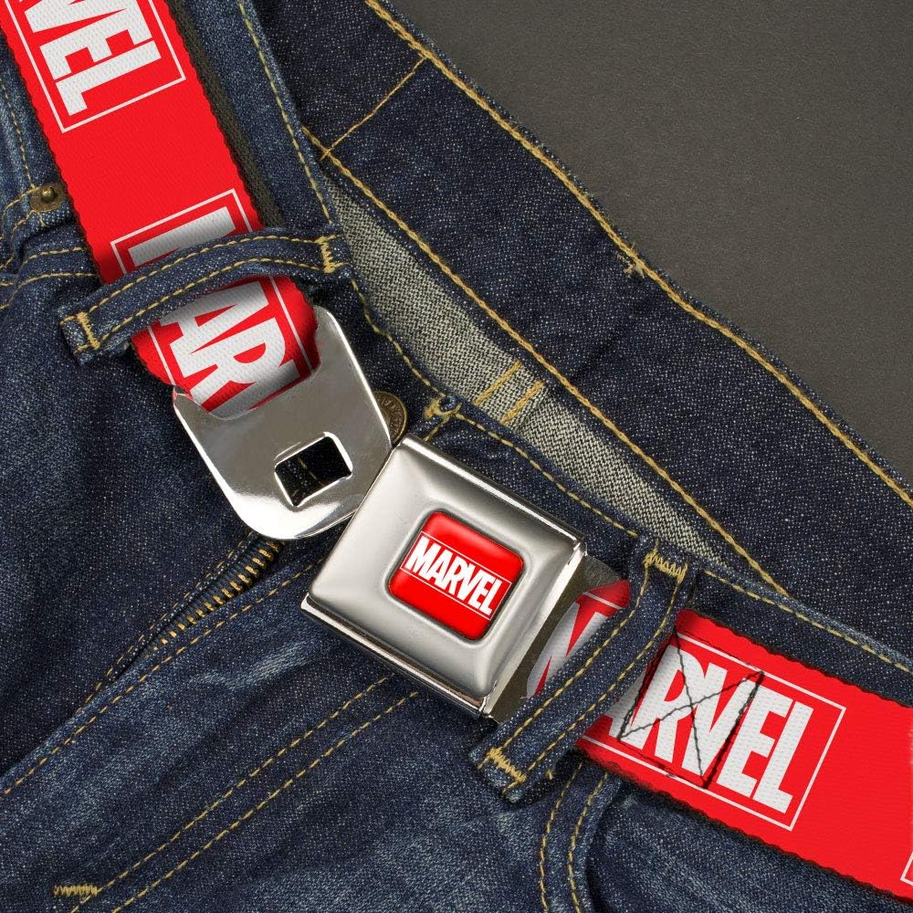 Buckle-Down Standard Seatbelt Belt Marvel Comics XL, 1.5" Wide-Fits Pant Size 32-52