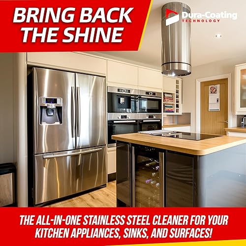 Miniatura 6 de DURA-COATING TECHNOLOGY, Appliance Magic - Limpiador y pulidor de acero inoxidable para electrodomésticos, fregadero, refrigerador, estufa y horno,