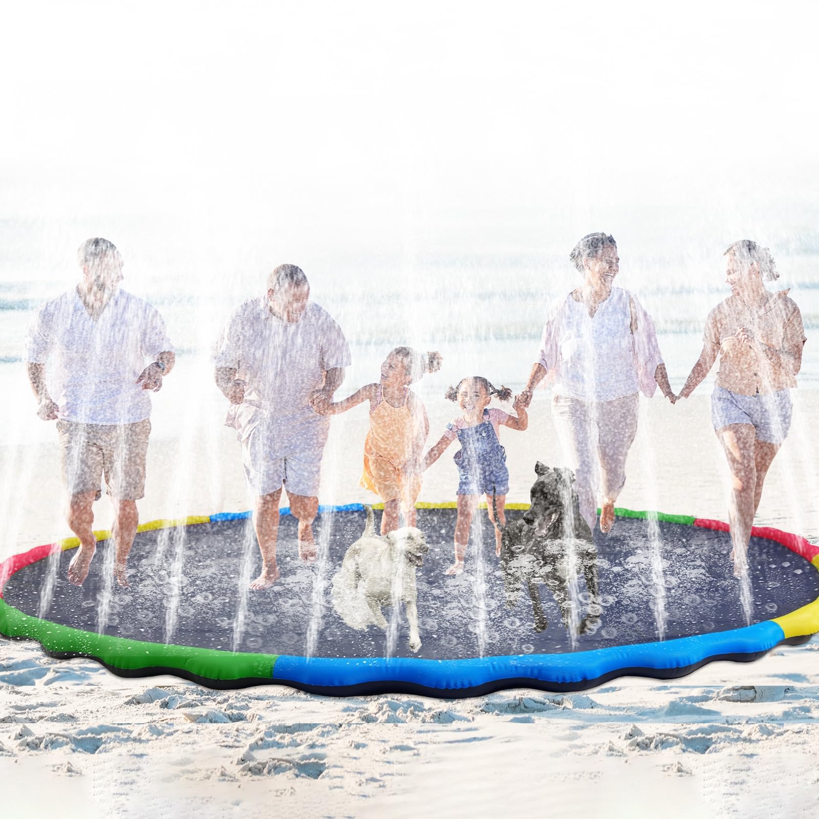 Amazon.com: Lewtemi 15 ft Extra Large Non Slip Splash Pad 180