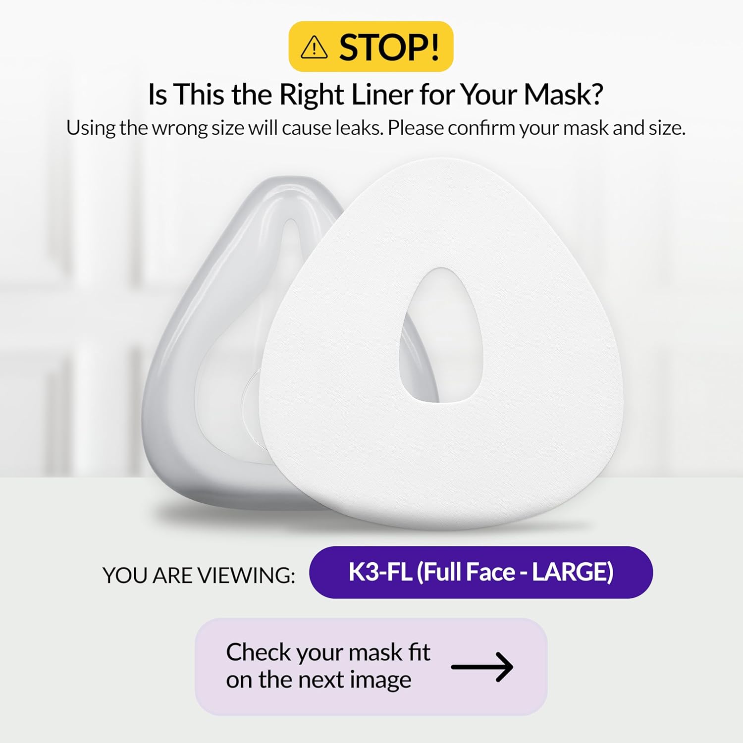 RemZzzs Full Face Cpap Mask Liners (K3-FL) - Reduce Noisy Air Leaks and Painful Blisters - Cpap Supplies and Accessories - Compatible with Resmed Respironics DeVilbiss