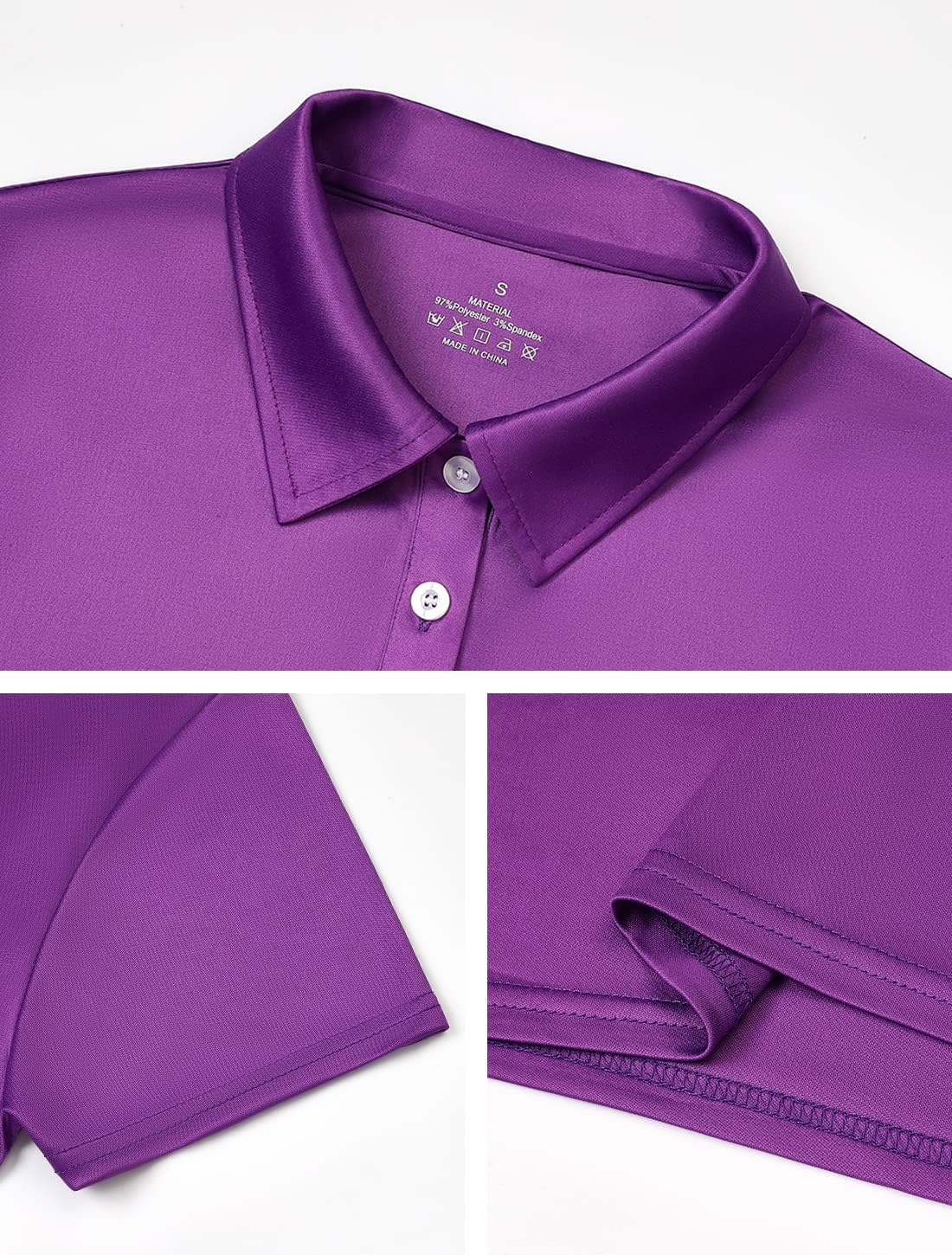 Women's Polo Tee Dry Fit Golf Shirt Moisture Wicking Short Sleeve Sport Activewear Golf Polo Tops Collar with Buttons Workout - Image 5