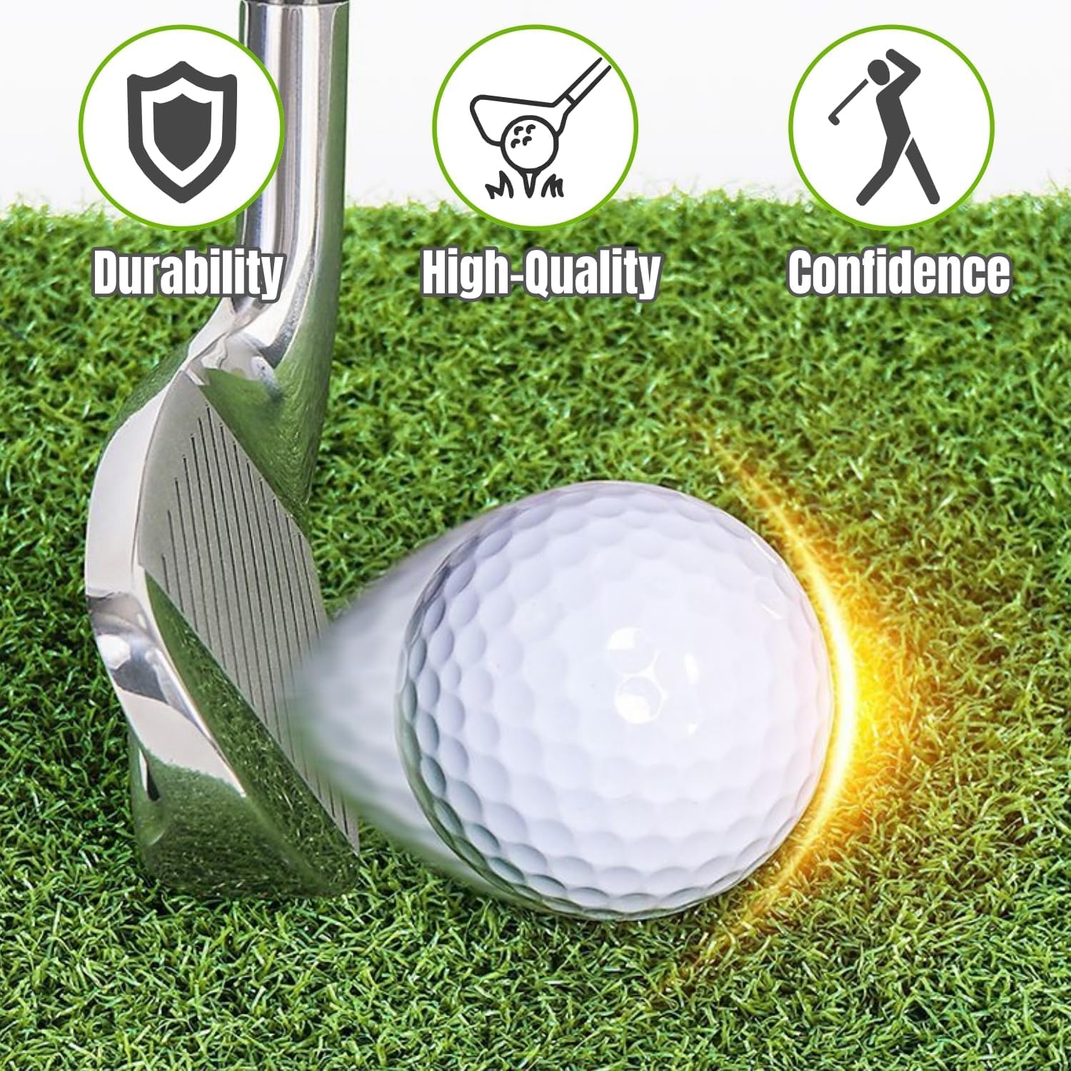 piłki do ćwiczeń golfowych, 3 sztuki - Idealne do celów ćwiczeniowych, ćwiczeń na zamach, korzystanie z domowego boiska do gry w golfa, białe, dla początkujących i sesji treningowych