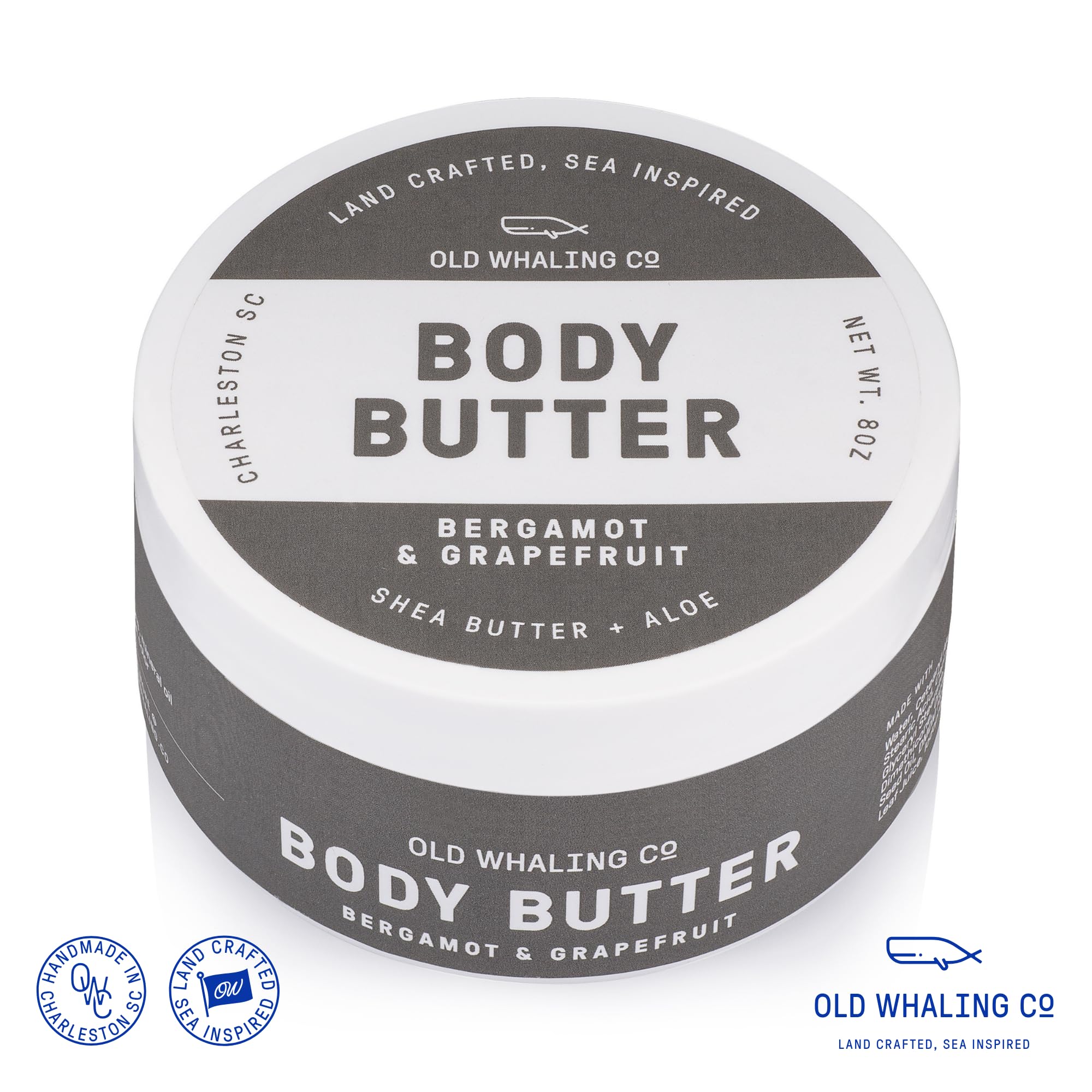 Old Whaling Co Body Butter Moisturizing Cream, 8 oz Pack of 2