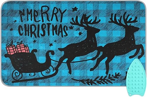 Miniatura 9 de Alfombrilla de planchar portátil para planchar, manta de planchar para mesa, resistente al calor, doble cara, para viajes, grande, 47.2 x 27.6