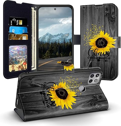 Miniatura 8 de Funda para Motorola Moto G 5G  Moto One 5G Ace, cartera de cuero con tapa para Moto One 5G Ace 2021, funda de ranura para tarjeta de bloqueo RFID,