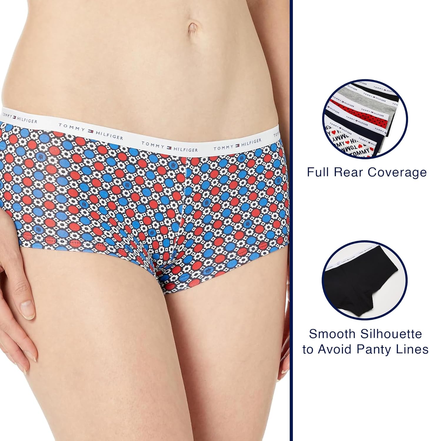 Tommy Hilfiger womens Classic Cotton Boyshort Panties | 5 Pair Pack - Image 5