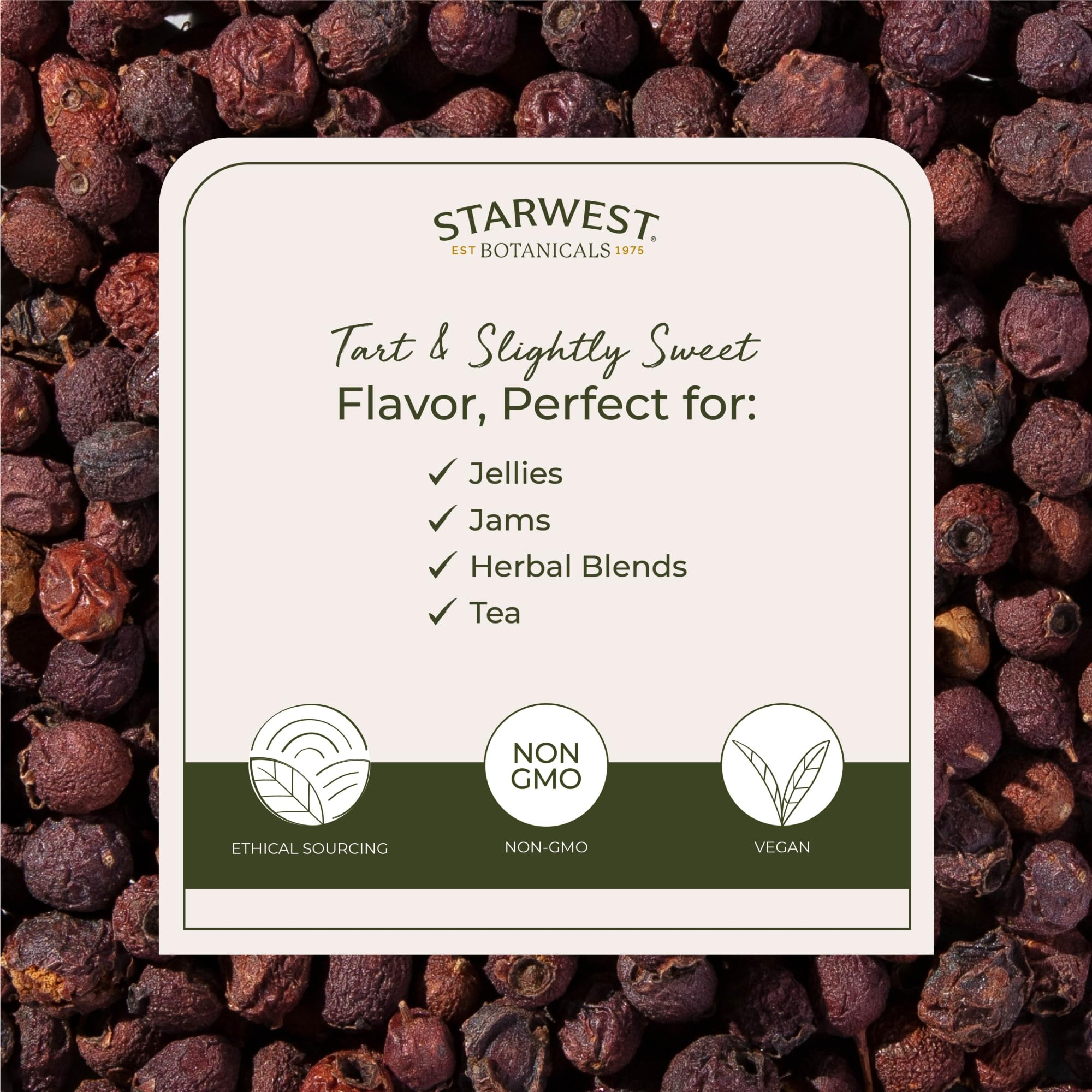 Starwest Botanicals Organic Hawthorn Berries Whole, Non-GMO - Bulk 1 lb Bag — Amazon image 3