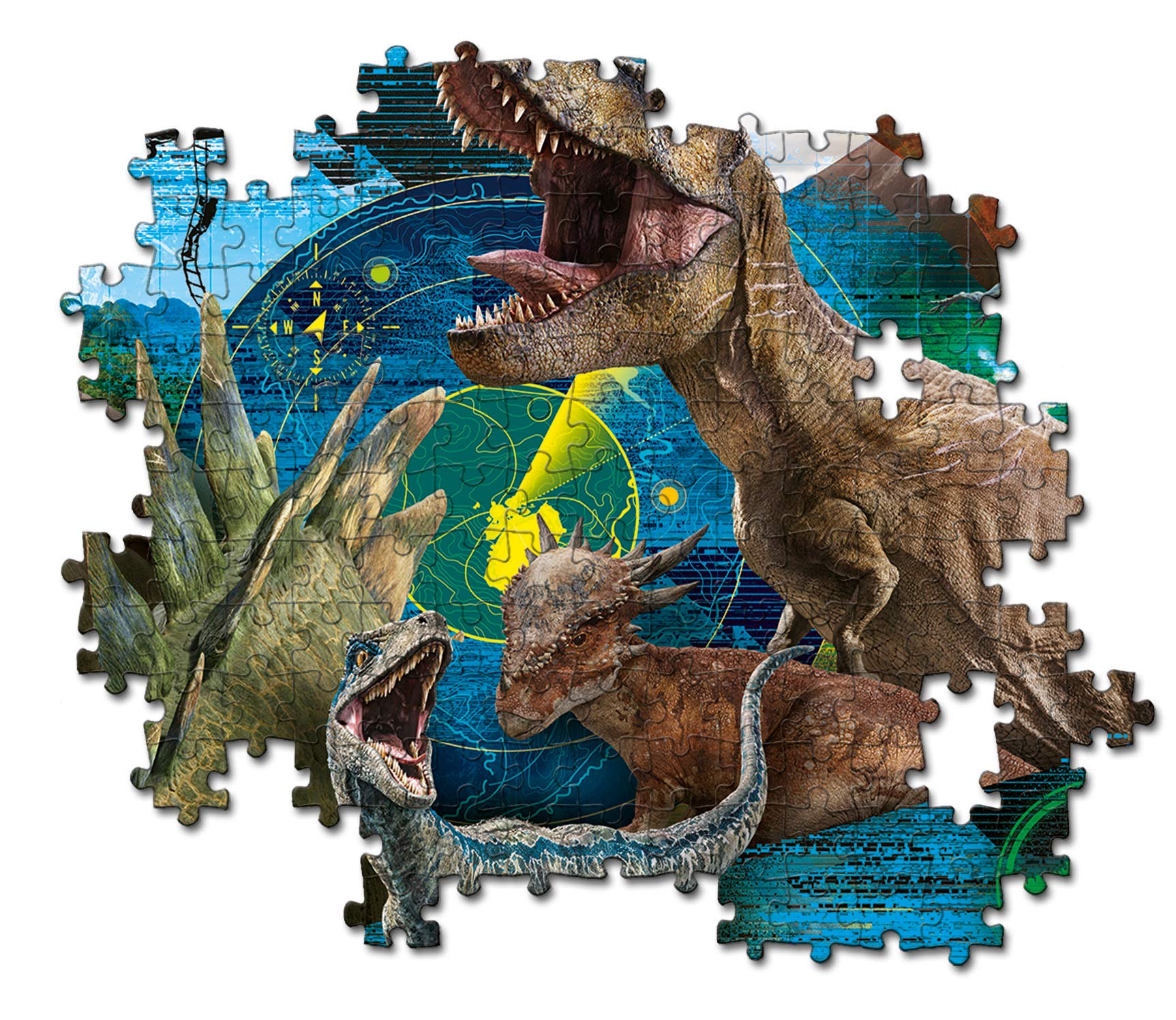 Clementoni - 27196 - Rompecabezas Supercolor - Jurassic World - 104 Piezas Rompecabezas para niños a Partir de 6 años