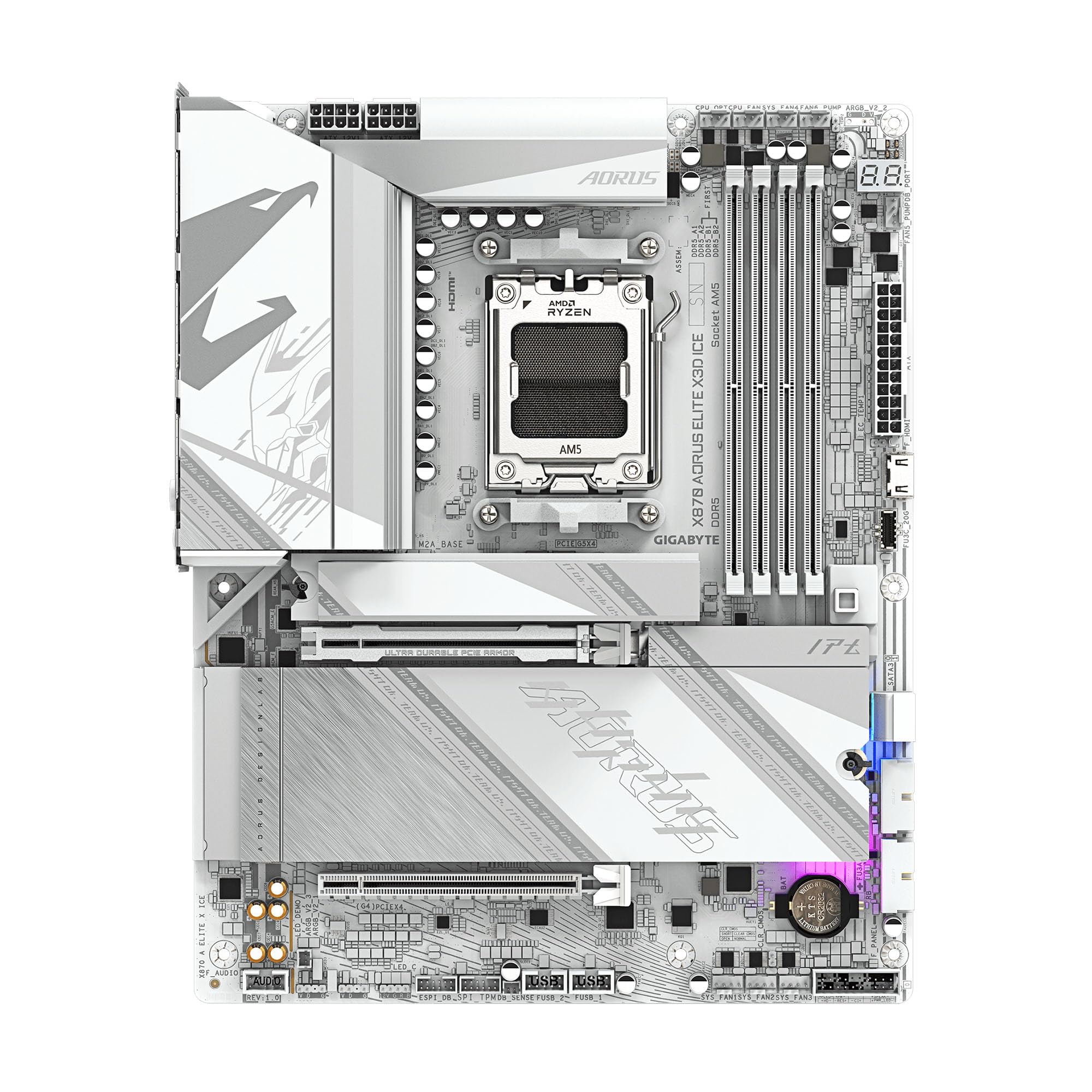 マザーボード GIGABYTE X870 AORUS ELITE X3D ICE / AM5 Amazon.com: GIGABYTE X870 AORUS Elite X3D ICE AMD AM5 ATX