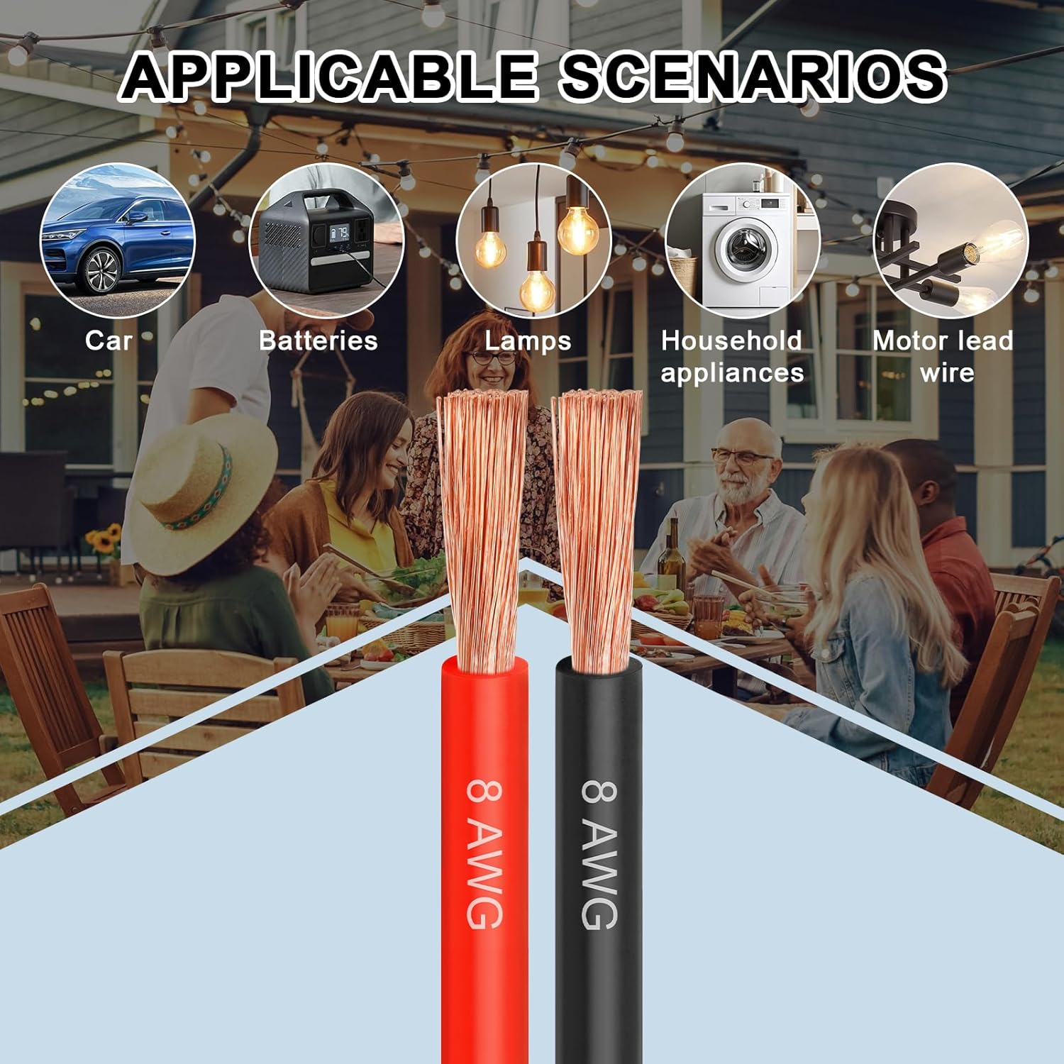 10 Gauge Wire 20 Feet, 10 AWG Pure Copper Wire, 10AWG Red and Black Oxygen Free Stranded Low Voltage Wire for Solar Panel, Automotive, Audio Auto, LED Lighting, Generator(10 AWG 20FT)