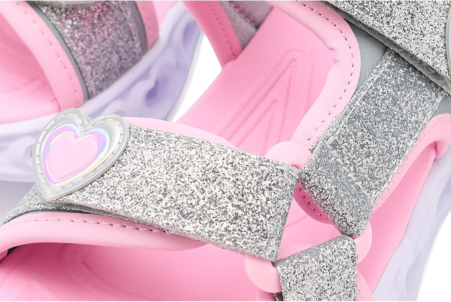 Skechers girls S Lights®-heart Lights Sandal-sugar Sparks 303114l (Little Kid/Big Kid)