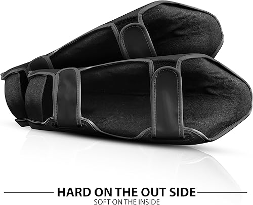 Miniatura 5 de Espinilleras de artes marciales kickboxing con protección en el empeine para Muay Thai, boxeo, artes marciales, karate, taekwondo, sparring,