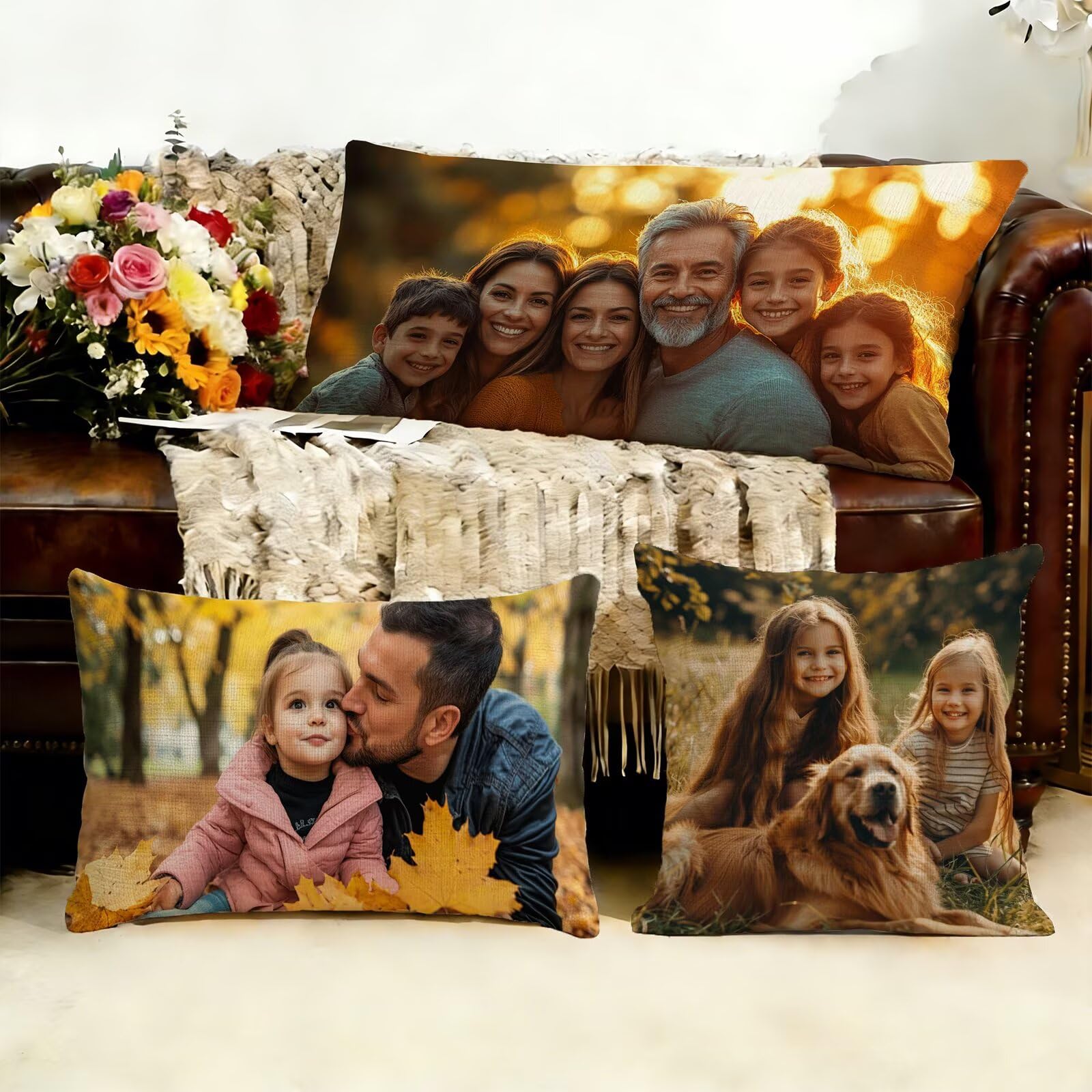 Cojin Personalizado Foto a Doble Cara 60x180cm - Cojines Exterior,Funda de Almohada Impermeable - Regalo Original para San Valentín y Aniversario Parejas para Cama Sofa Terraza Salon Jardin J1-285