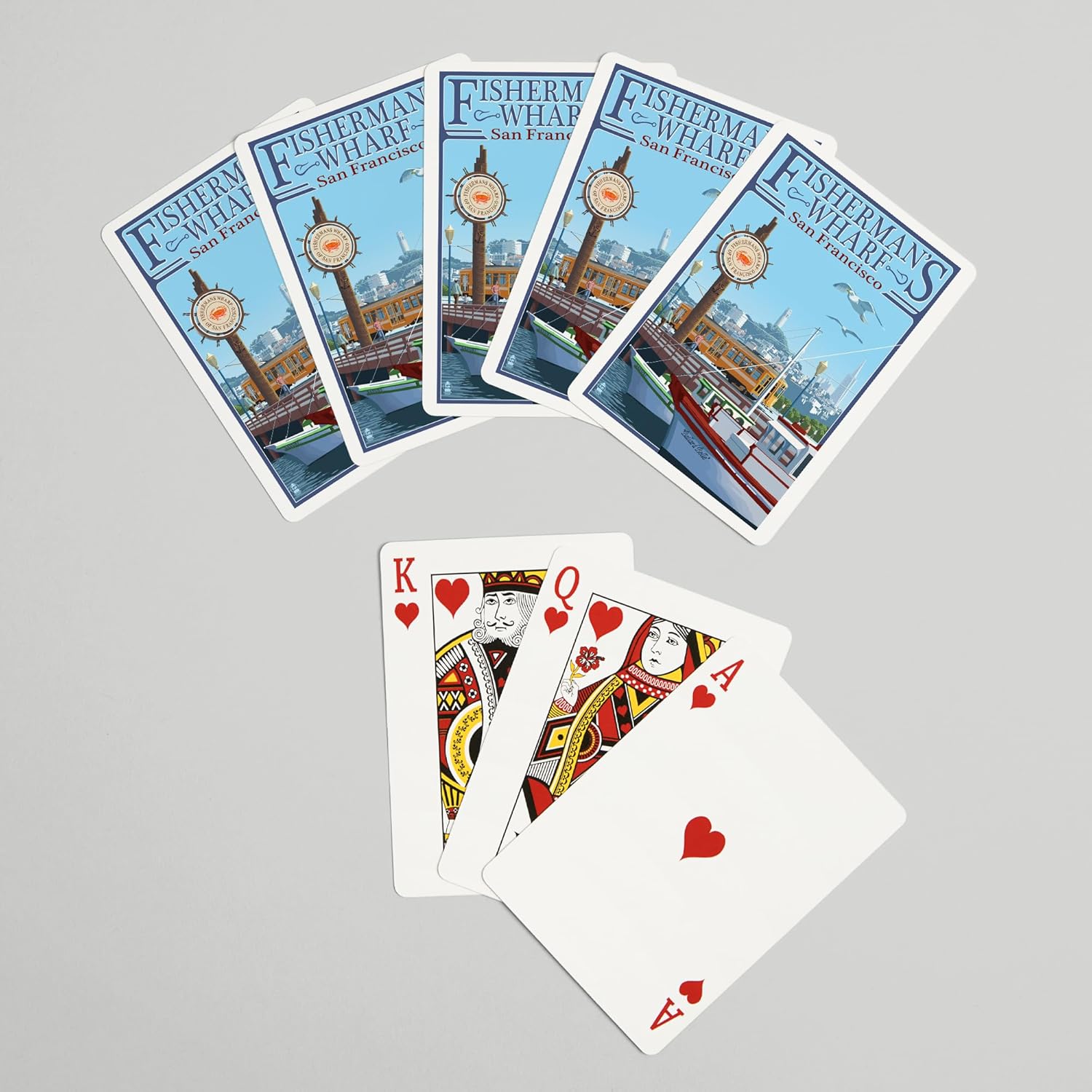 Lantern Press San Francisco, California, Fisherman's Wharf, 52 Playing Cards for Adults, Poker Size Card Deck