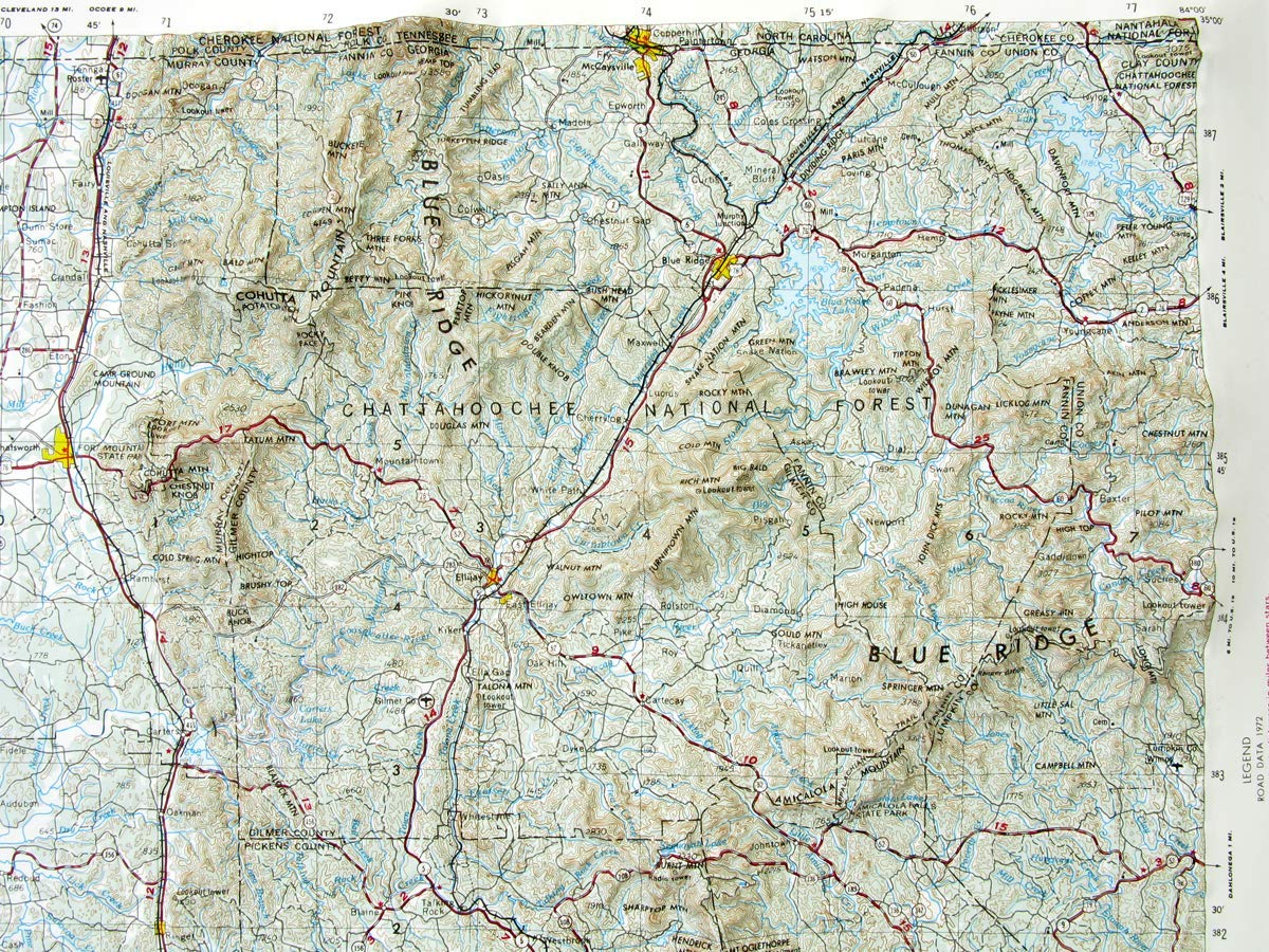 Hubbard Scientific 3D Rome, GA Map | A True Raised Relief Map - You Can Feel the Terrain | Vacuum-formed Molded | 33'' x 21'' | Detailed Topography - Image 7