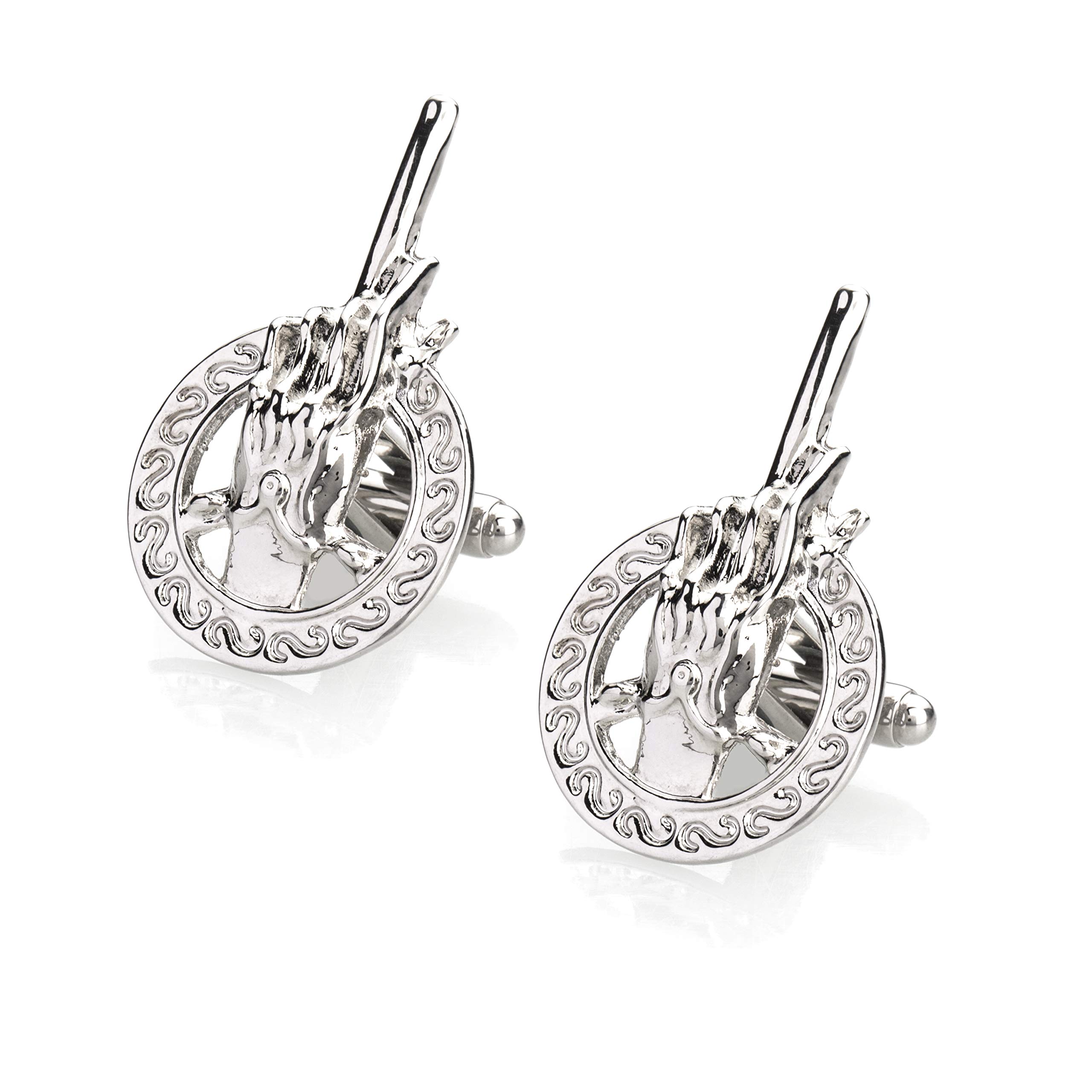 shining jewel - by shivansh Shining Jewel Elegant Fancy and Designer Silver Plated Cufflinks for Men - Game of Thrones Hand of the King Accessories Design (SJ_7098)-picture-53