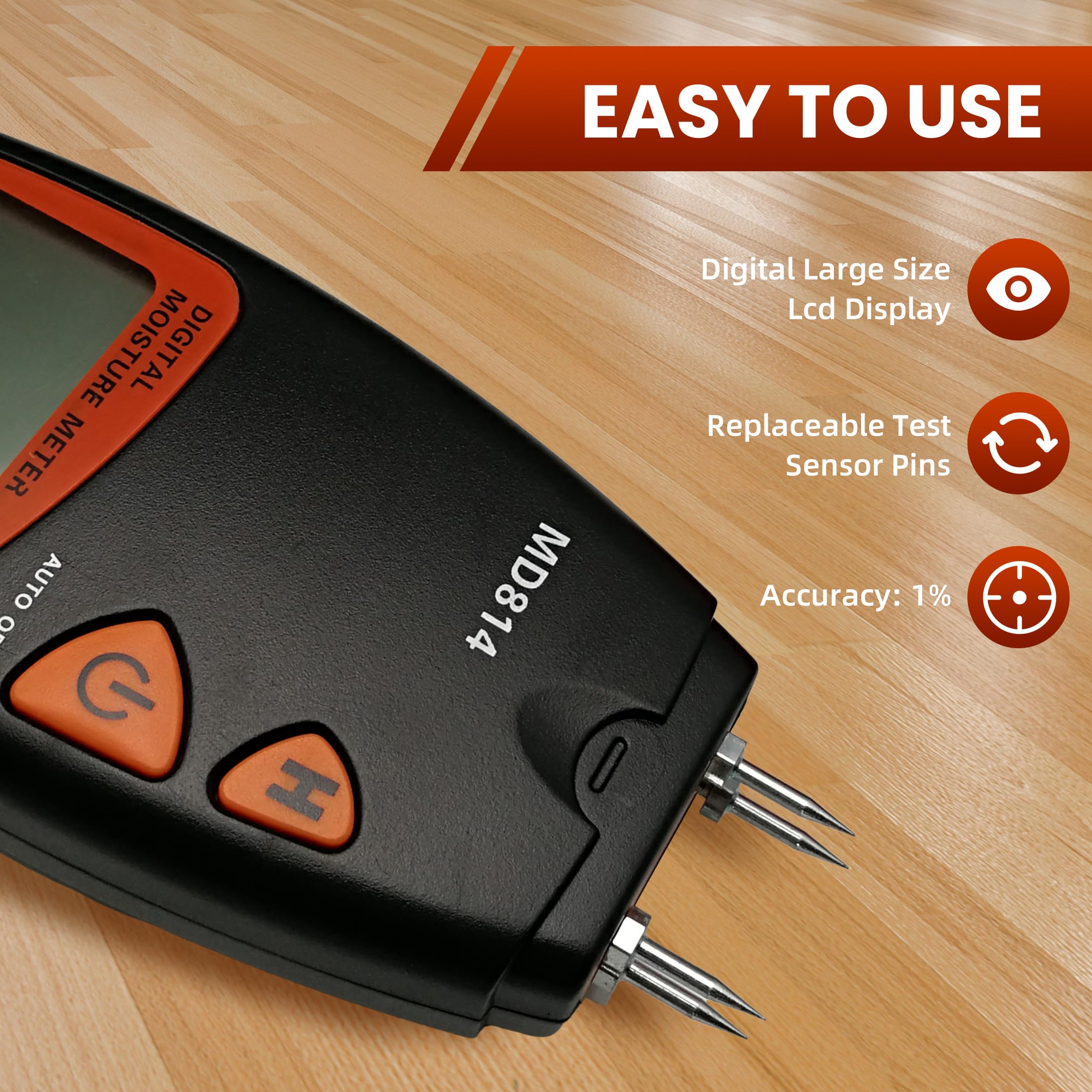 Digital Wood Moisture Meter 4 Pin Lumber Humidity Tester for Lumber — Amazon image 3