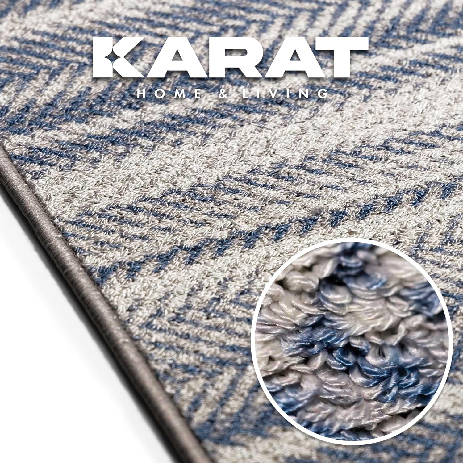 KARAT Tapis De Passage - Tapis De Séjour Cuisine- Tapis Surface Trufté Antidérapant Pour Salon Chambre à Coucher - Certifié Oeko-Tex - Adapté Au Chauffage Par Le Sol (Cudillero, 80x250 Cm