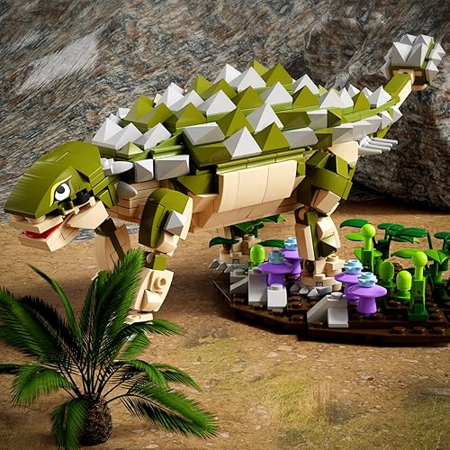 Miniatura 2 de LEQUMOC Juego de dinosaurios en construcción, L005 Ankylosaurus Jurassic, Dino World Park, juego para niños y niñas, a partir de 4 años, 601 unidades