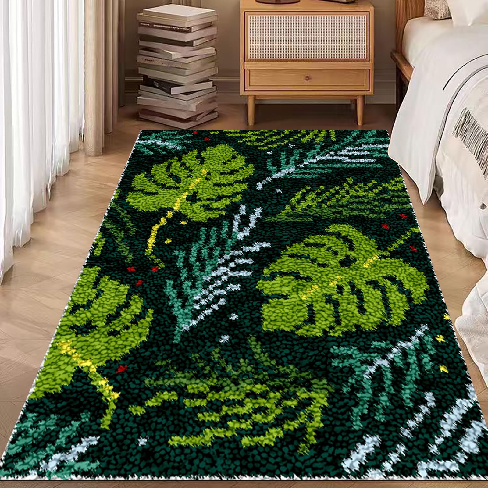 Set di Tappeti da Ricamo Tappeto Annodare Fai da Te 140x160 cm