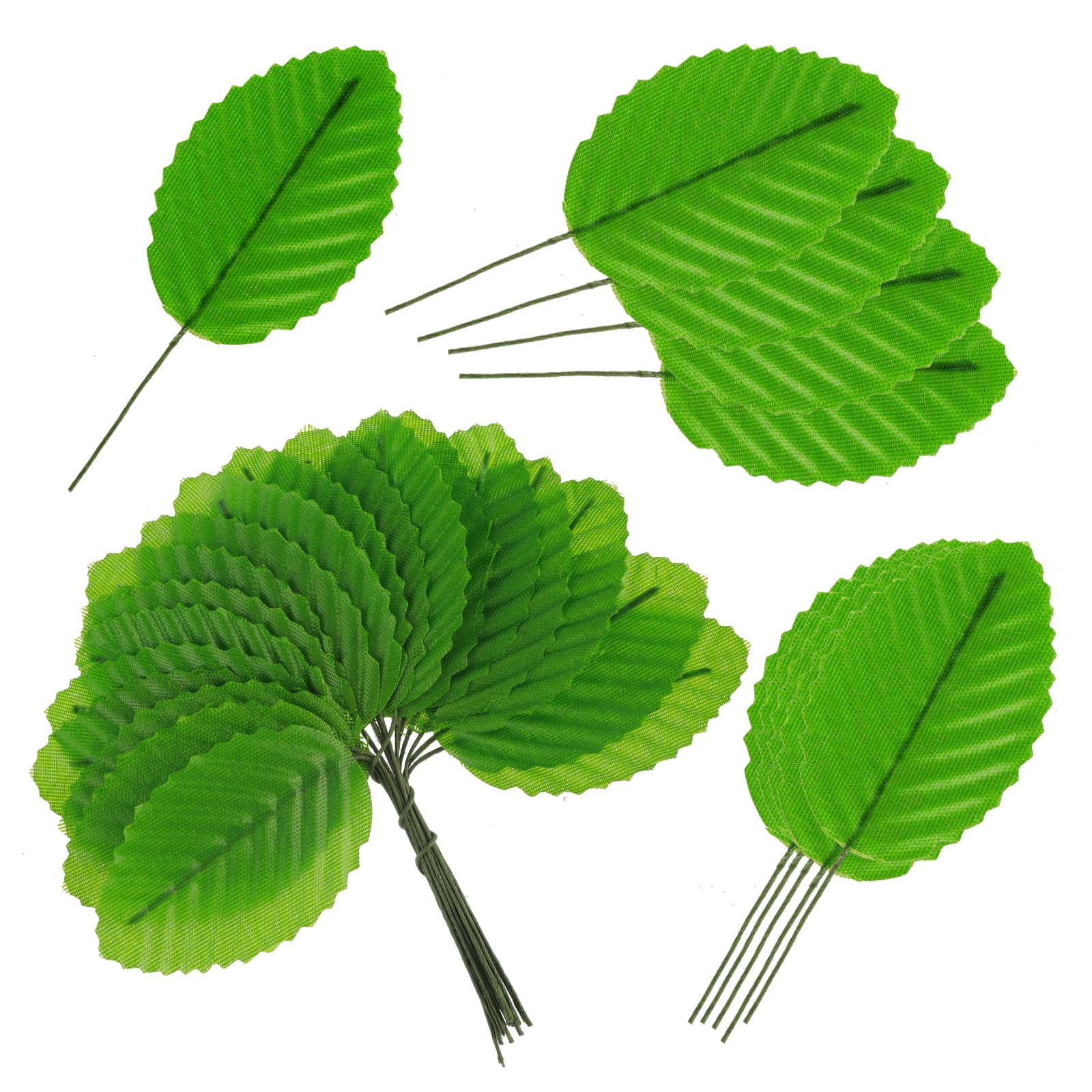 PATIKIL 5.51x4.72 Artificiale Seta Dalia Foglia 80pz Artificiale Verde Foglie Finto Foglie Finto Artigianato Foglie per Fai da Te Matrimonio Bouquet