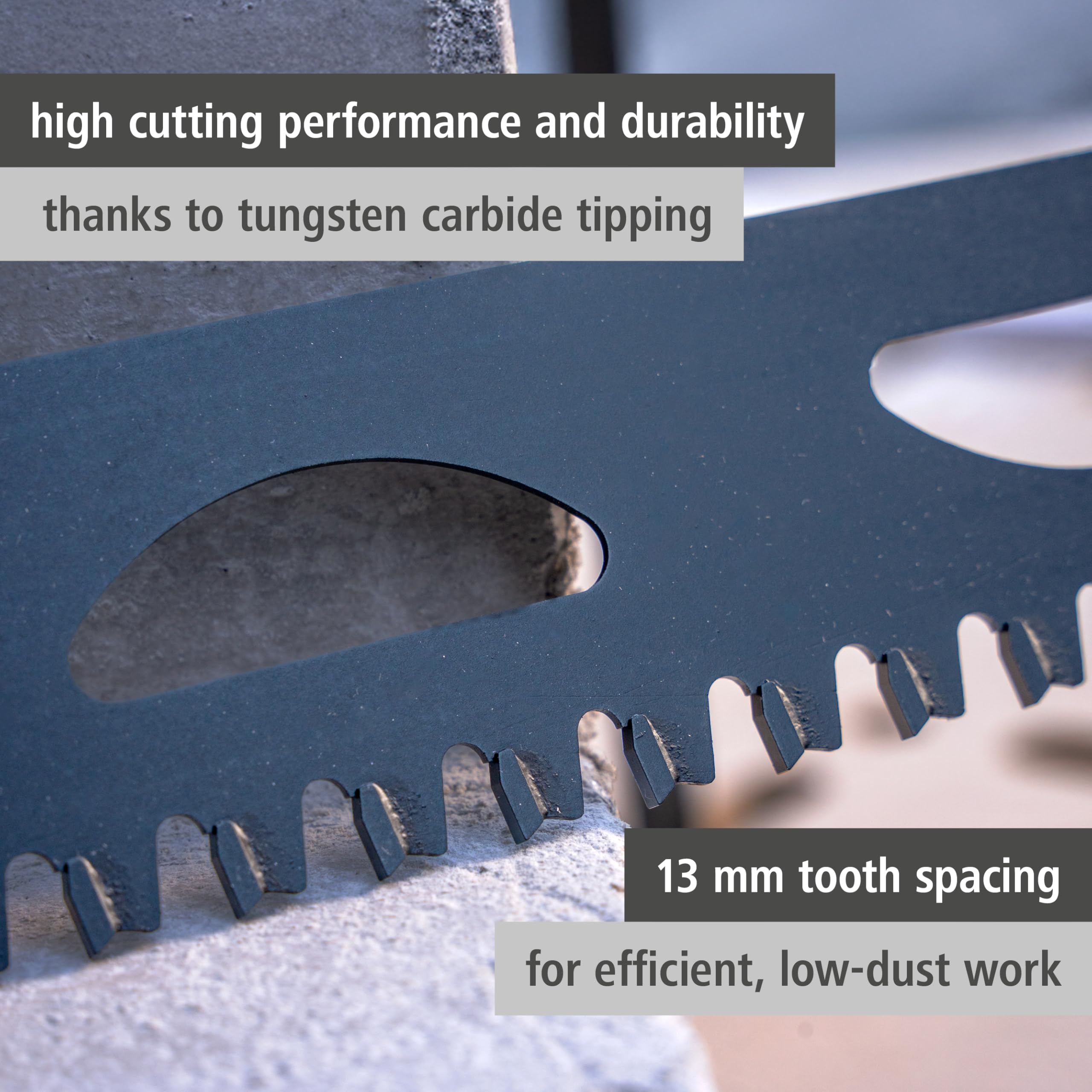 wolfcraft Sabre Saw Blade, TC Tipped, Aerated Concrete and Hollow Bricks, Straight Cut, 266800 - Image 3