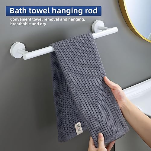Miniatura 5 de Moderno juego de accesorios de baño de acero inoxidable de 5 piezas, incluye toallero montado en la pared de 15.7 pulgadas, ganchos para bata,