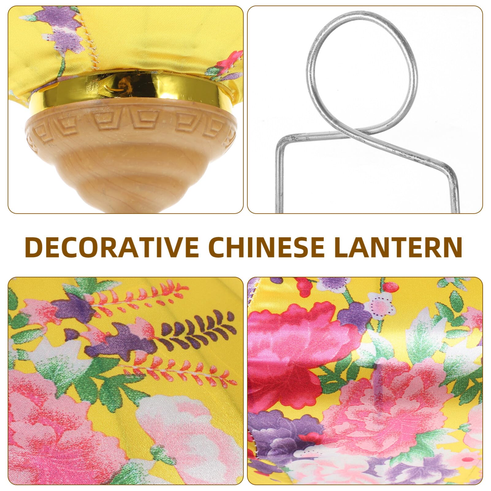 Chinesische Ovale Seidenlaterne – Hängelaterne Asiatisch, Gelb, 35 Cm, Für Hochzeit & Fest
