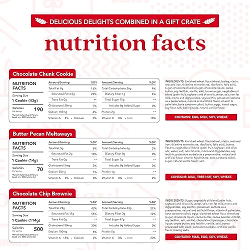 Miniatura 2 de David's Cookies Cesta de regalo de galletas de feliz cumpleaños, galletas surtidas deliciosamente saborizadas en una bonita caja de regalo, galletas