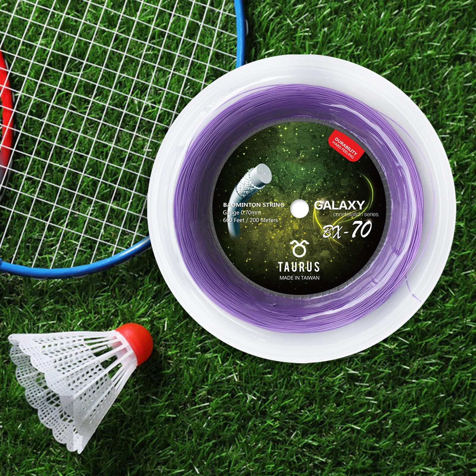 Générique Bobine de Cordage Badminton | Câble De Badminton À Haute Élasticité,Fil à Haute Élasticité 200m pour Débutants et Joueurs Confirmés