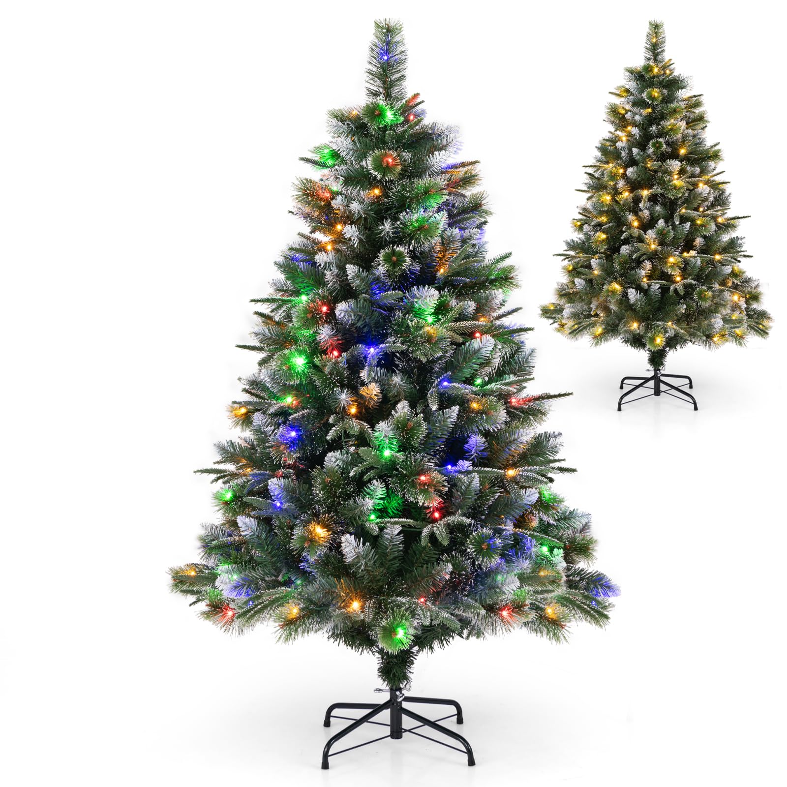 Ytbhshxz Green Christmas Tree， With Led Lights,Branch Tips And 9 Lighting Modes, Office Home Holiday(5Ft)
