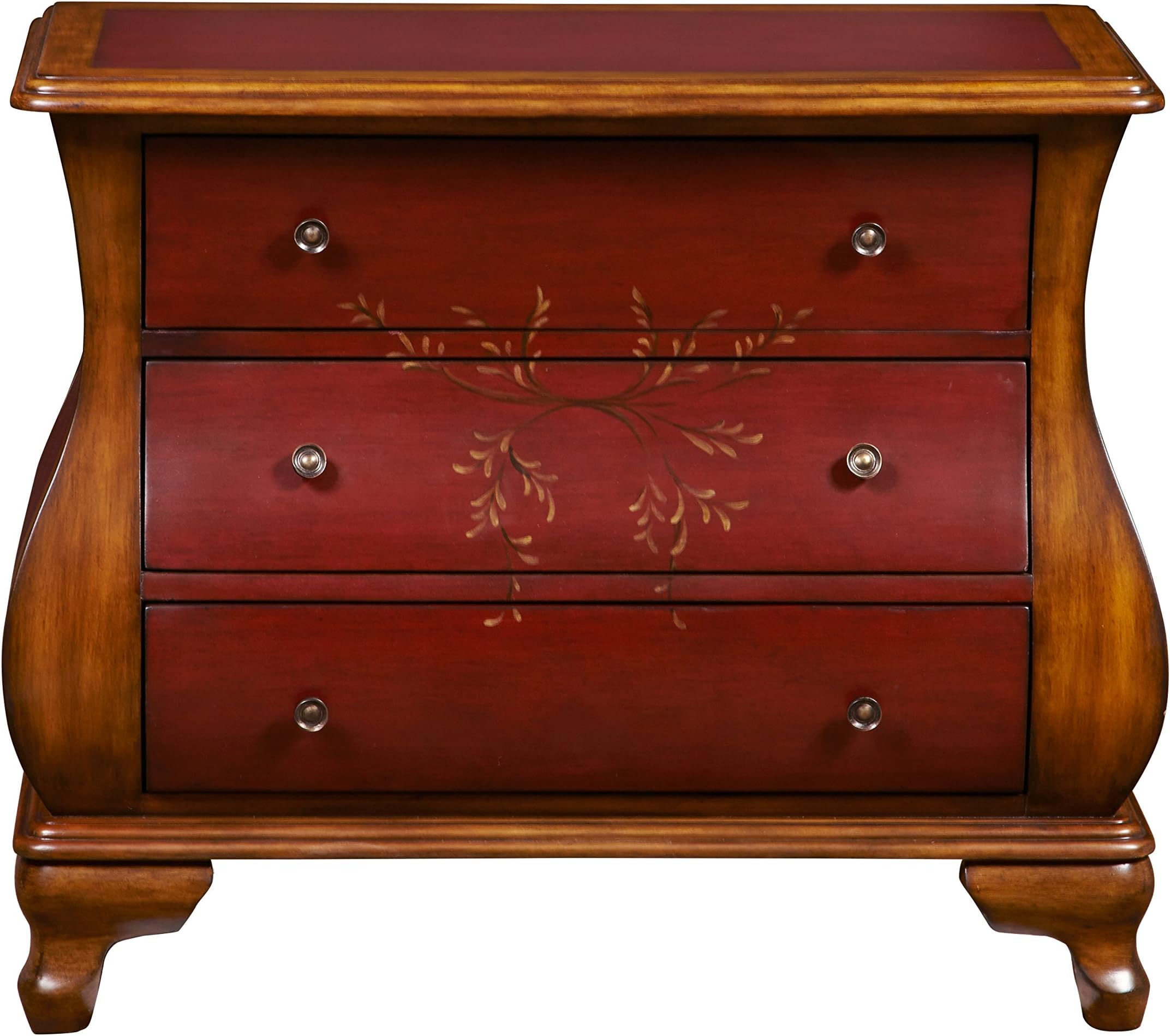 Pulaski Two Toned Hand Painted Bombay Chest, Red