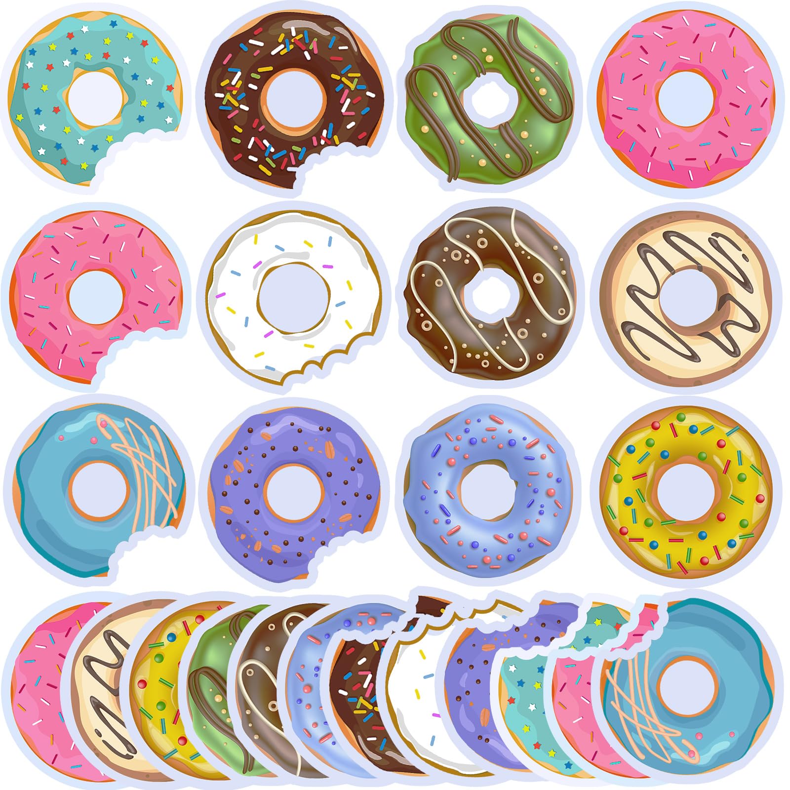 Humyoun 60 Packs Donut Sticky Notes, 1800 Sheets Cute Self Sticky Notes Kawaii Donut Party Favors Funny Notepads Memo Pads for Food Lover Candy Goodie