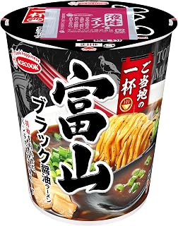 エースコック ご当地の一杯 富山 黑酱油拉面 62克×12个