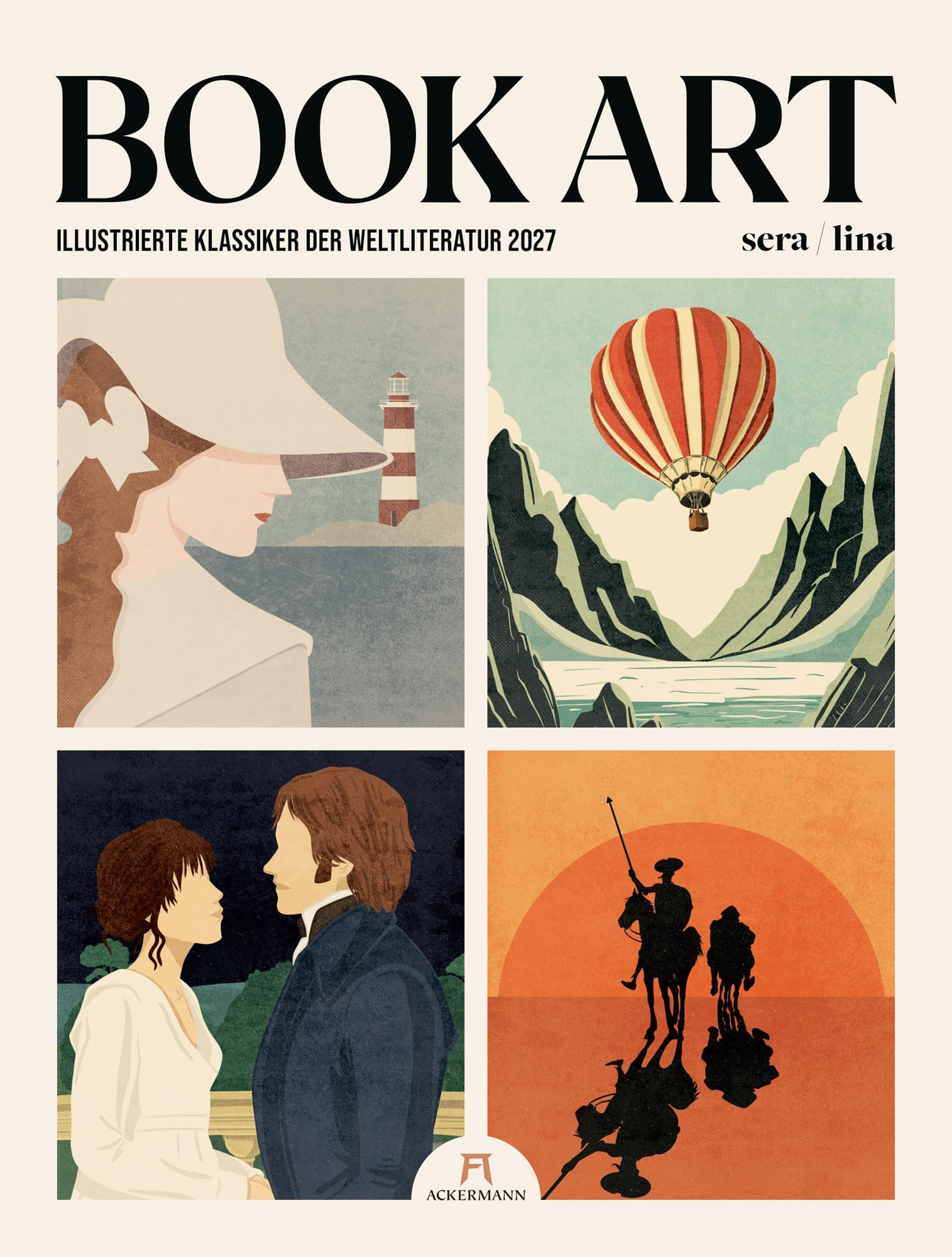 Book Art Plakate-Kalender 2027 | Illustrierte Klassiker der Weltliteratur: Geschmackvoller Retro-Kalender im großen Hochformat (50x66 cm) | Bookish