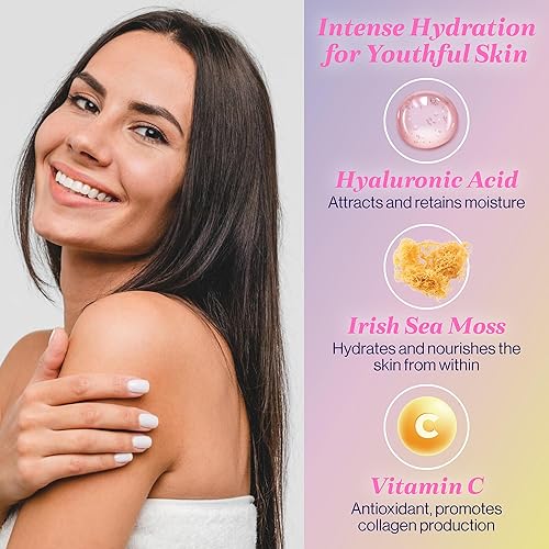 Miniatura 7 de Fuel Nutrition Glow Beauty - Colágeno para mujer  Ácido hialurónico, vitamina C, melena de león, biotina y más  Promueve la piel, el cabello y la