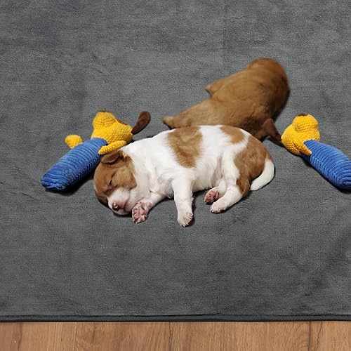 Miniatura 5 de Almohadillas lavables para orina de perro de 36 x 48 pulgadas, paquete de 2 almohadillas reutilizables para parto, almohadillas antideslizantes para